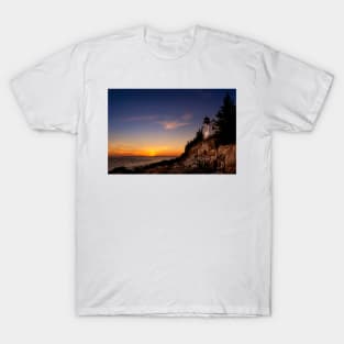 Sunset at Bass Harbor Lighthouse T-Shirt